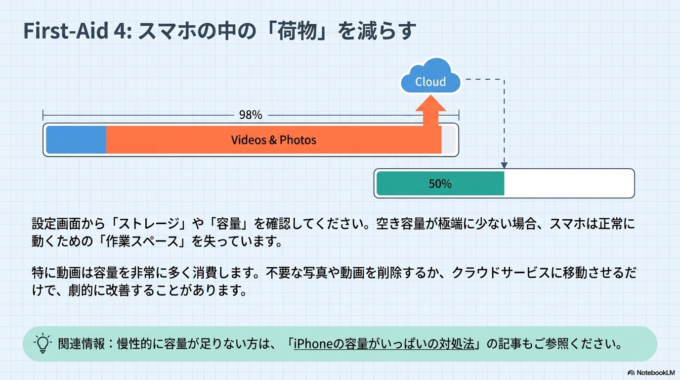 ストレージ容量を確認する