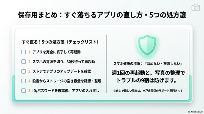 安心して使える状態に戻すことが、スマホとの上手な付き合い方です。