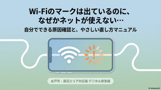 Wi-Fiには繋がるのにネットが使えない原因と直し方