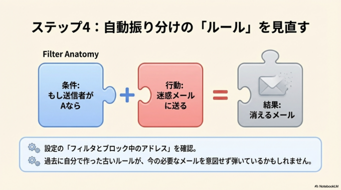 フィルタ設定を確認する