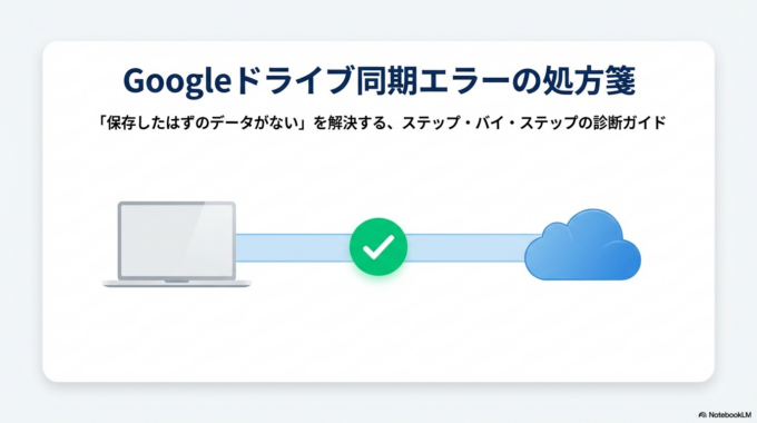 Googleドライブの同期がうまくいかない原因と直し方｜パソコンと連携できない