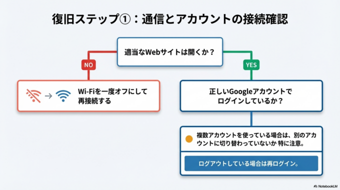 インターネット接続を確認する
