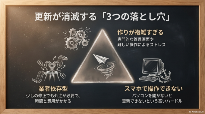 更新しづらいホームページになってしまう原因