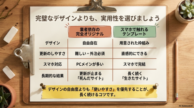 更新しやすいホームページの確認方法