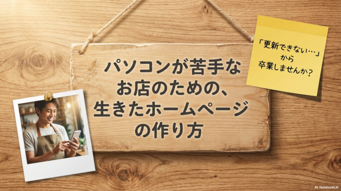 パソコンが苦手なお店でも更新しやすいホームページの作り方
