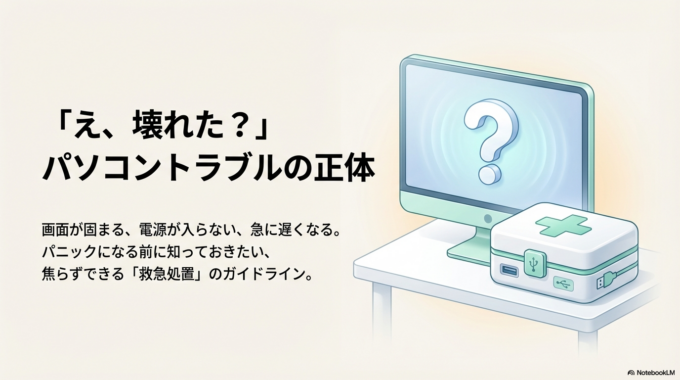 「え、壊れた？」9割の人が勘違いするパソコントラブルの正体