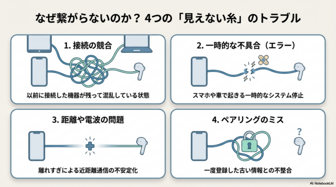 Bluetoothが繋がらない主な原因