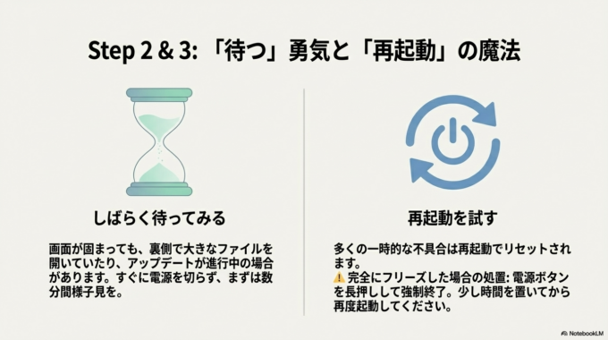 しばらく待ってみる