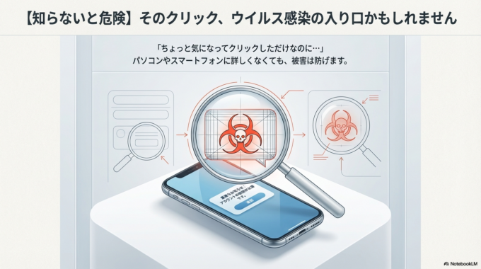 【知らないと危険】そのクリック、ウイルス感染の入り口かもしれません