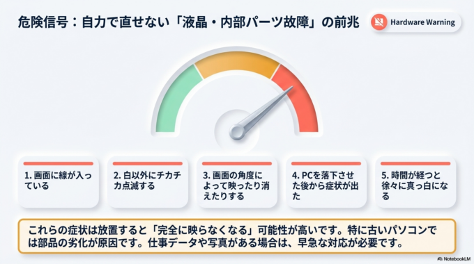 液晶故障の前兆の場合もある