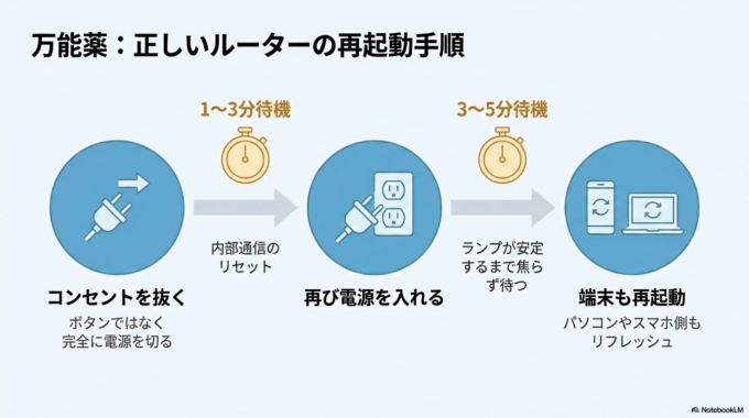 一番多い解決方法は「再起動」