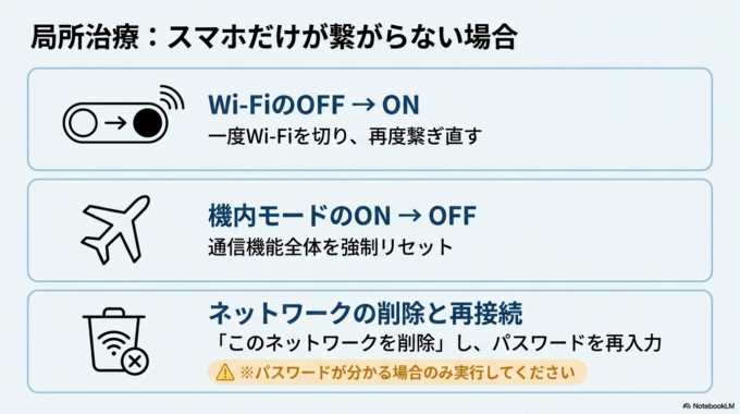 スマホだけ繋がらない場合