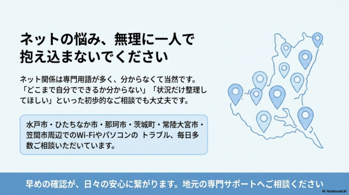 ネットが不安定な時は早めの確認がおすすめです