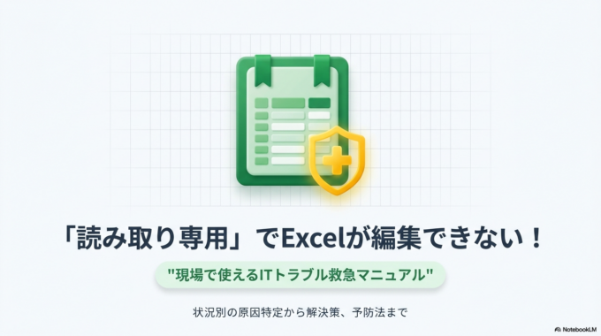 Excelファイルが「読み取り専用」で編集できない原因と直し方