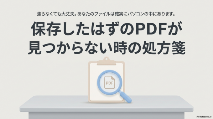 保存したはずのPDFが見つからない?まず確認したい一番簡単な探し方