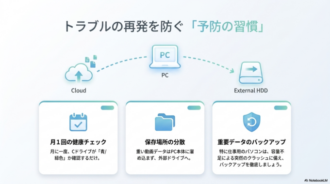 容量不足を予防するための管理方法