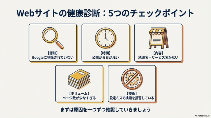 ホームページが検索結果に出てこないのは珍しいことではありません