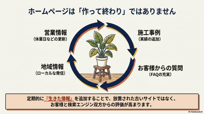 検索に見つかりやすいホームページを維持するには