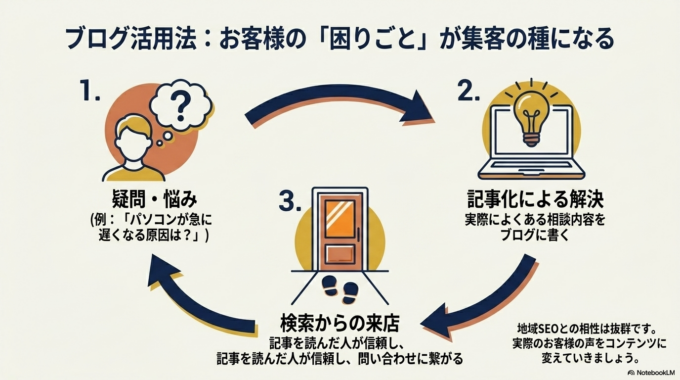 地域のお店こそホームページの見直しが大切です