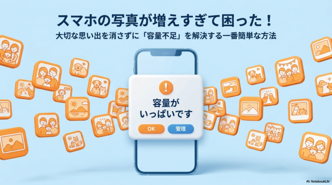 スマホの写真が増えすぎて困った！容量を減らす一番簡単な方法