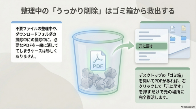 ゴミ箱に入っていないかも確認
