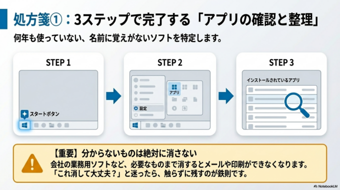 まず確認してほしい「アプリの削除方法」