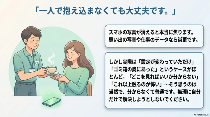 一人で抱え込まなくても大丈夫です