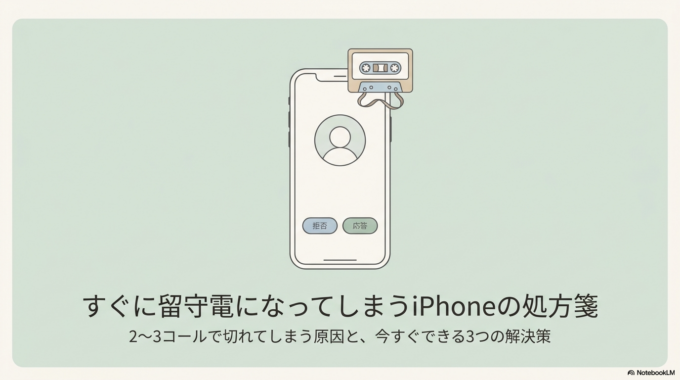 iPhoneが2〜3コールで留守番電話になるのはなぜ？ライブ留守番電話の確認方法も解説