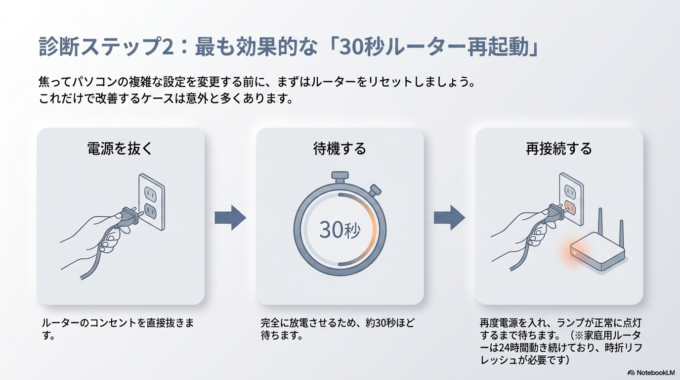 ルーターを再起動する