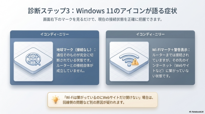 Wi-Fiマークを確認する