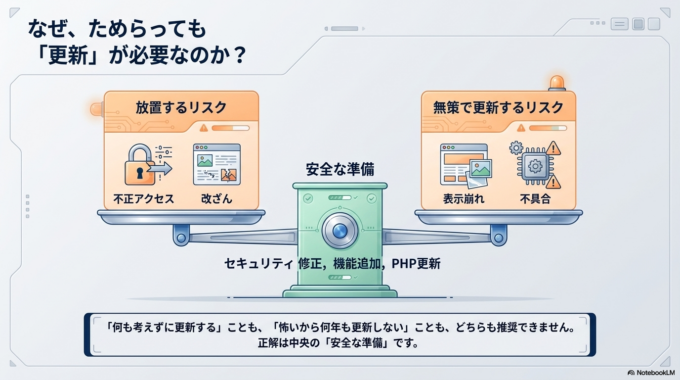 WordPressはなぜ更新が必要なのか