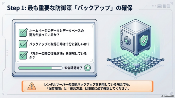 バックアップが取得できているか