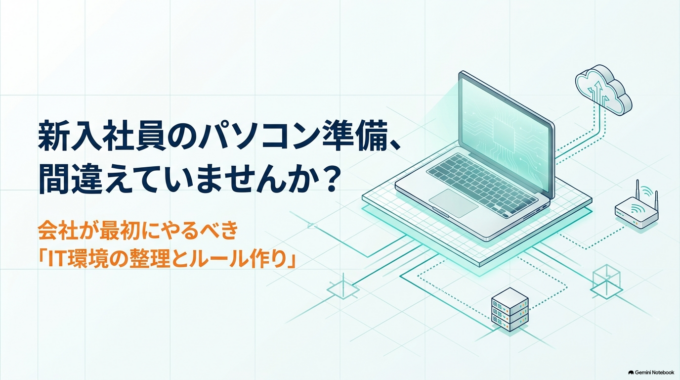 新入社員が入ることになり、「とりあえずパソコンを1台買えばいい」と考えていませんか。