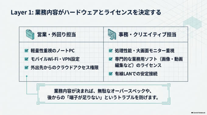 新入社員用に必要なアカウントを整理する