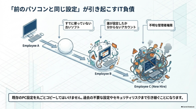 「前のパソコンと同じ設定」で済ませない