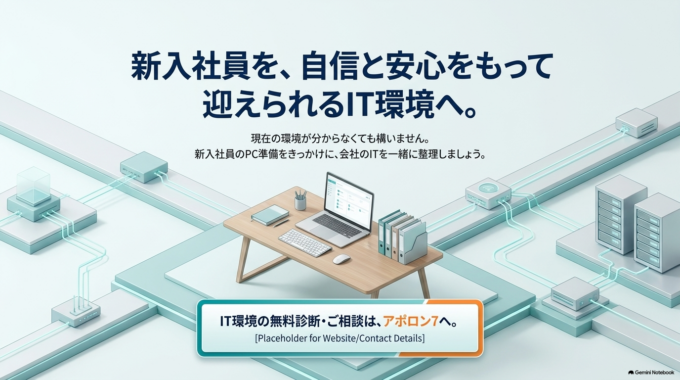 現在のIT環境を一緒に整理することもできます。