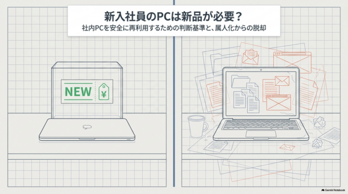 新入社員に渡すPCは新品が必要?社内PCを再利用するときに確認したいこと