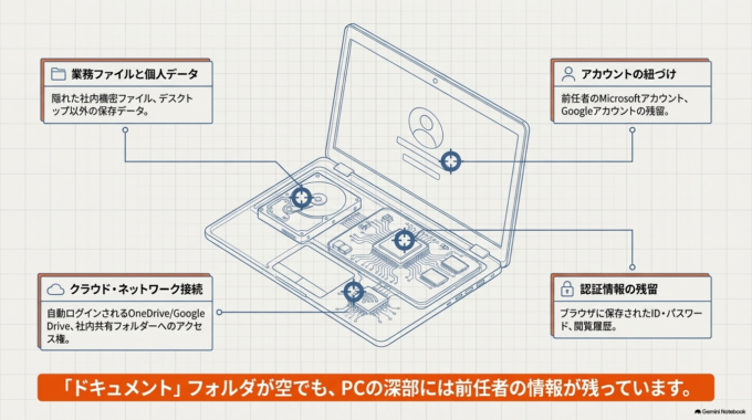 新入社員用PCを準備するときは、新品か中古かだけではなく、安全に業務で使える状態になっているかを確認することが重要です。