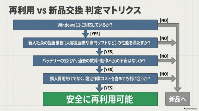 新入社員のPCは新品でなくても大丈夫?