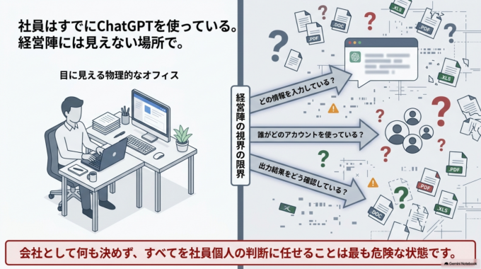 大切なのは、「AIを使わせない」ことではなく、「何に使ってよく、何をしてはいけないのか」を会社として決めることです。