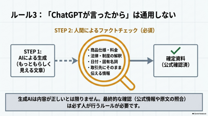 3．AIの回答をそのまま使わない