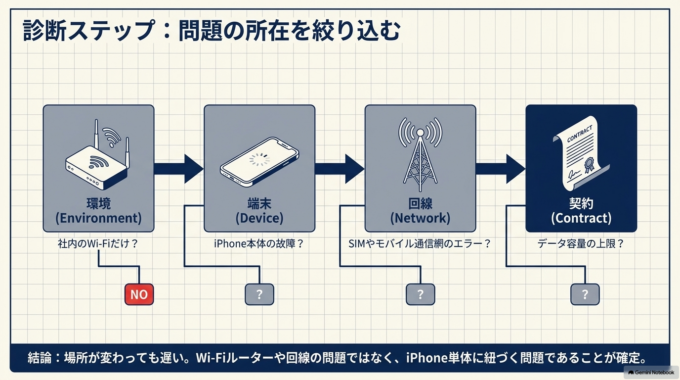 「社長のiPhoneだけ遅い」というご相談
