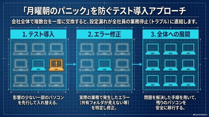 複数台を一度に交換するときに注意したいこと