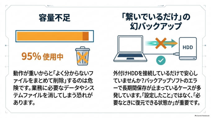 ディスクの空き容量