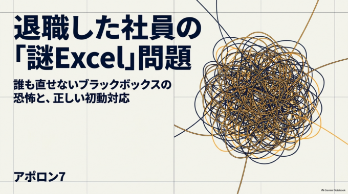 中小企業では、こうしたExcelの属人化が業務上の問題になることがあります。