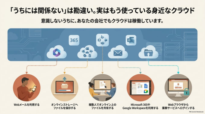 身近なところでは何がクラウドなの？