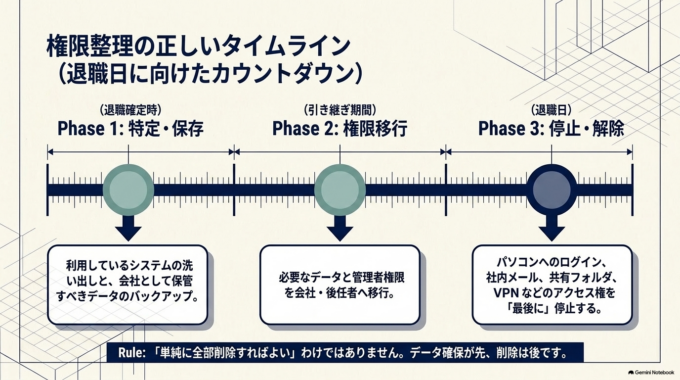 退職日に確認したいアクセス権