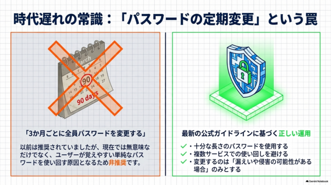 パスワードを定期的に変更すれば安全とは限らない