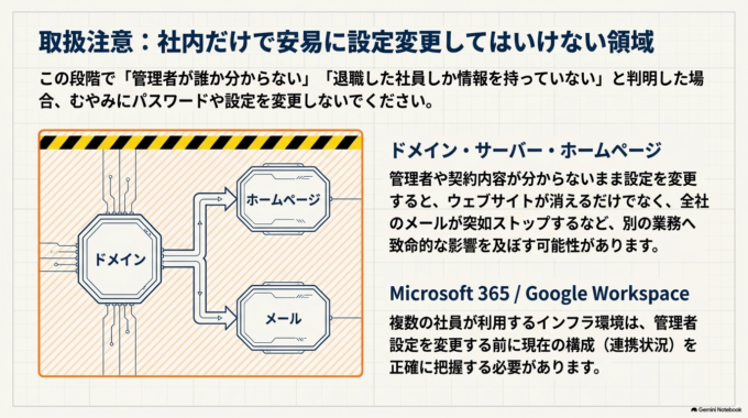 社内だけで変更しない方がよいケース