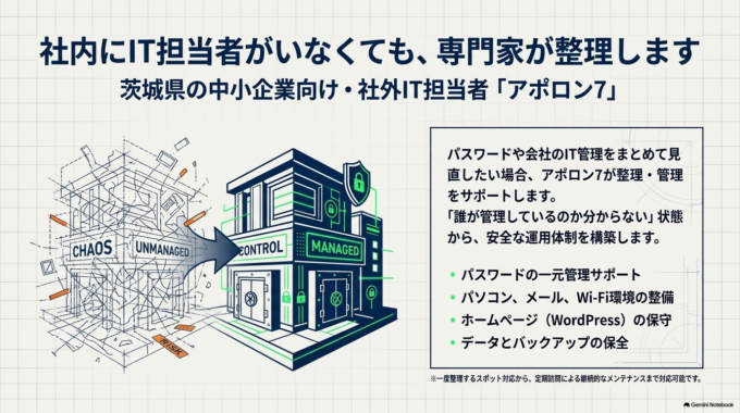 パスワードや会社のIT管理をまとめて見直したい場合